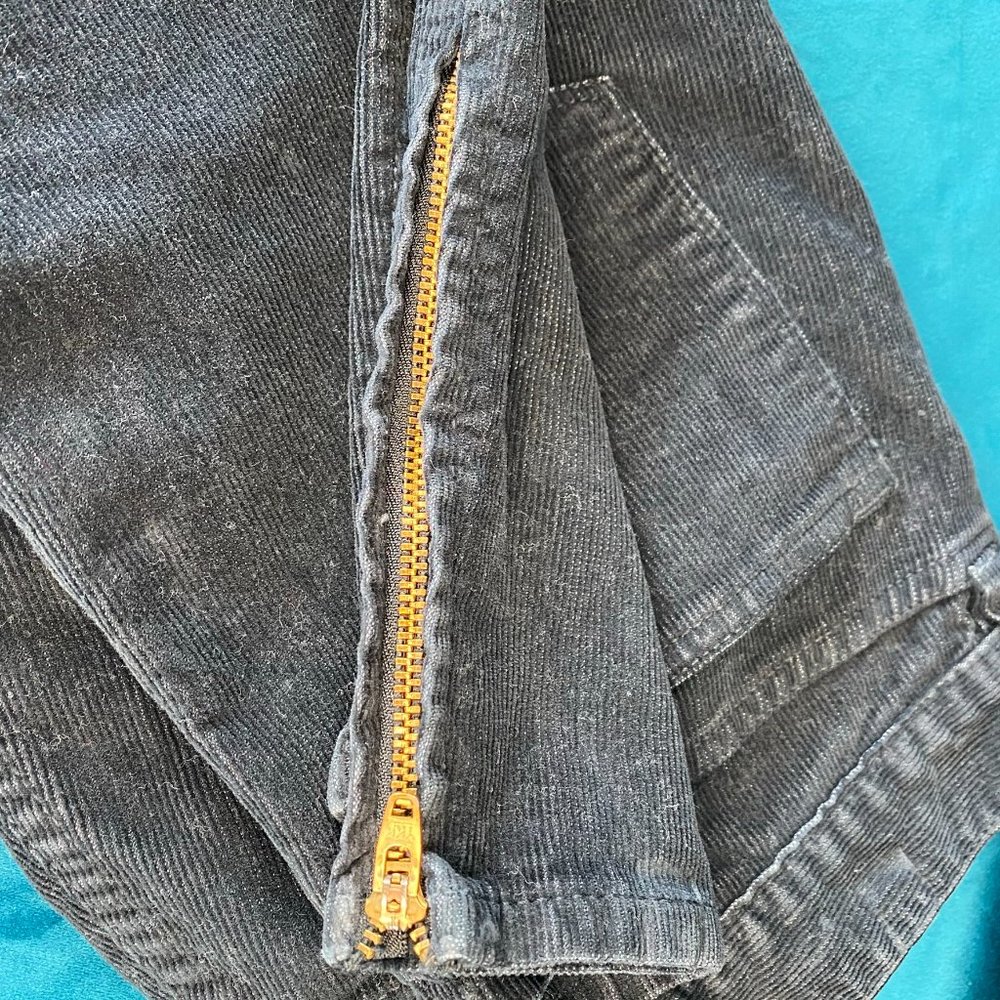 J Crew Skinny Fit Stretch Corduroy Pants in Black - Picture 9 of 10